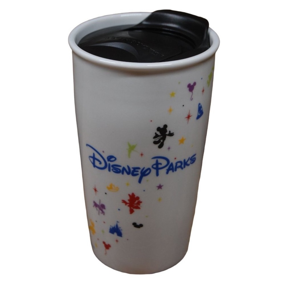 Starbucks Coffee Ceramic Tumbler 12oz 2015 Disney Parks RETIRED w/ Lid - Picture 3 of 7